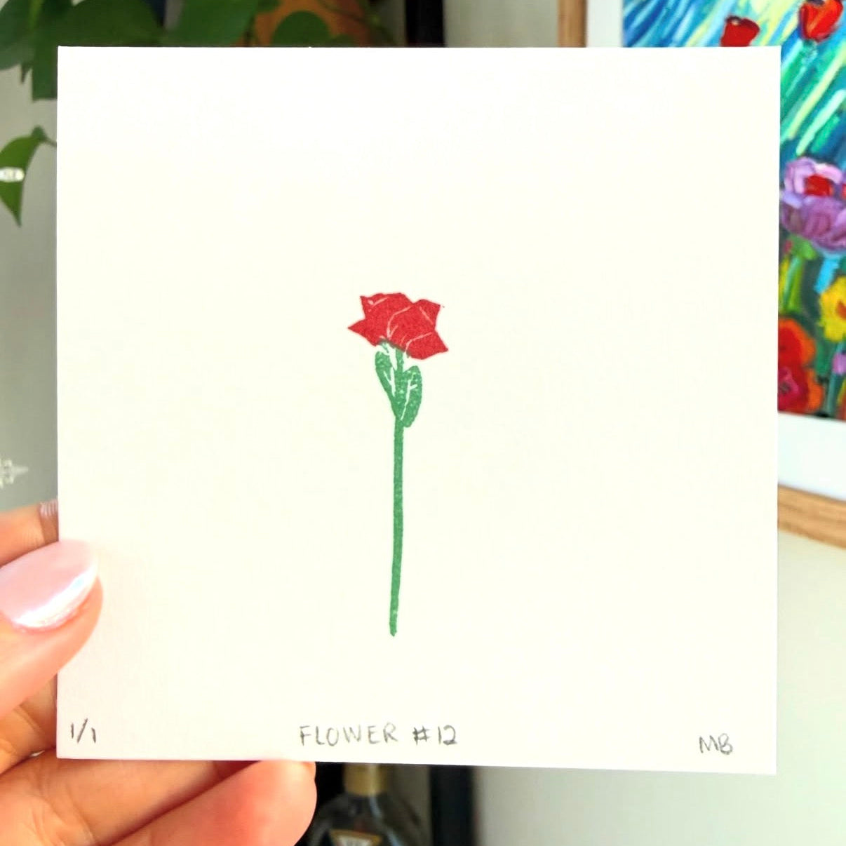 CJ's Flower #12 - Red Carnation