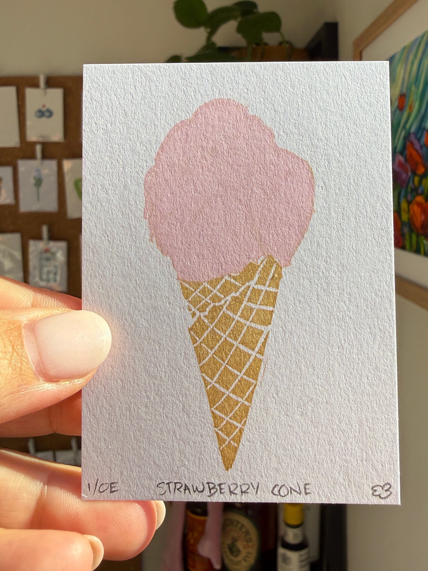 Cone - Original Linocut