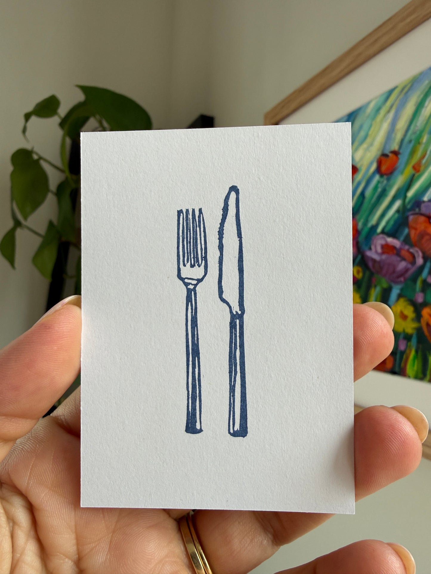 Cutlery - Original Linocut
