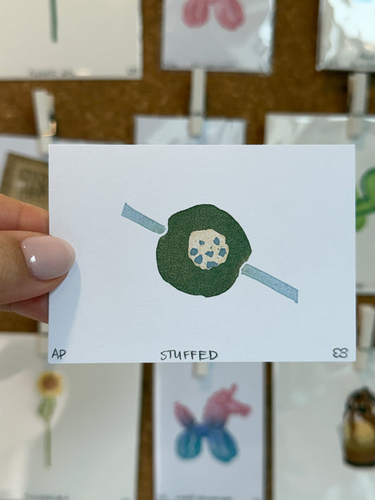 Stuffed - Original Linocut