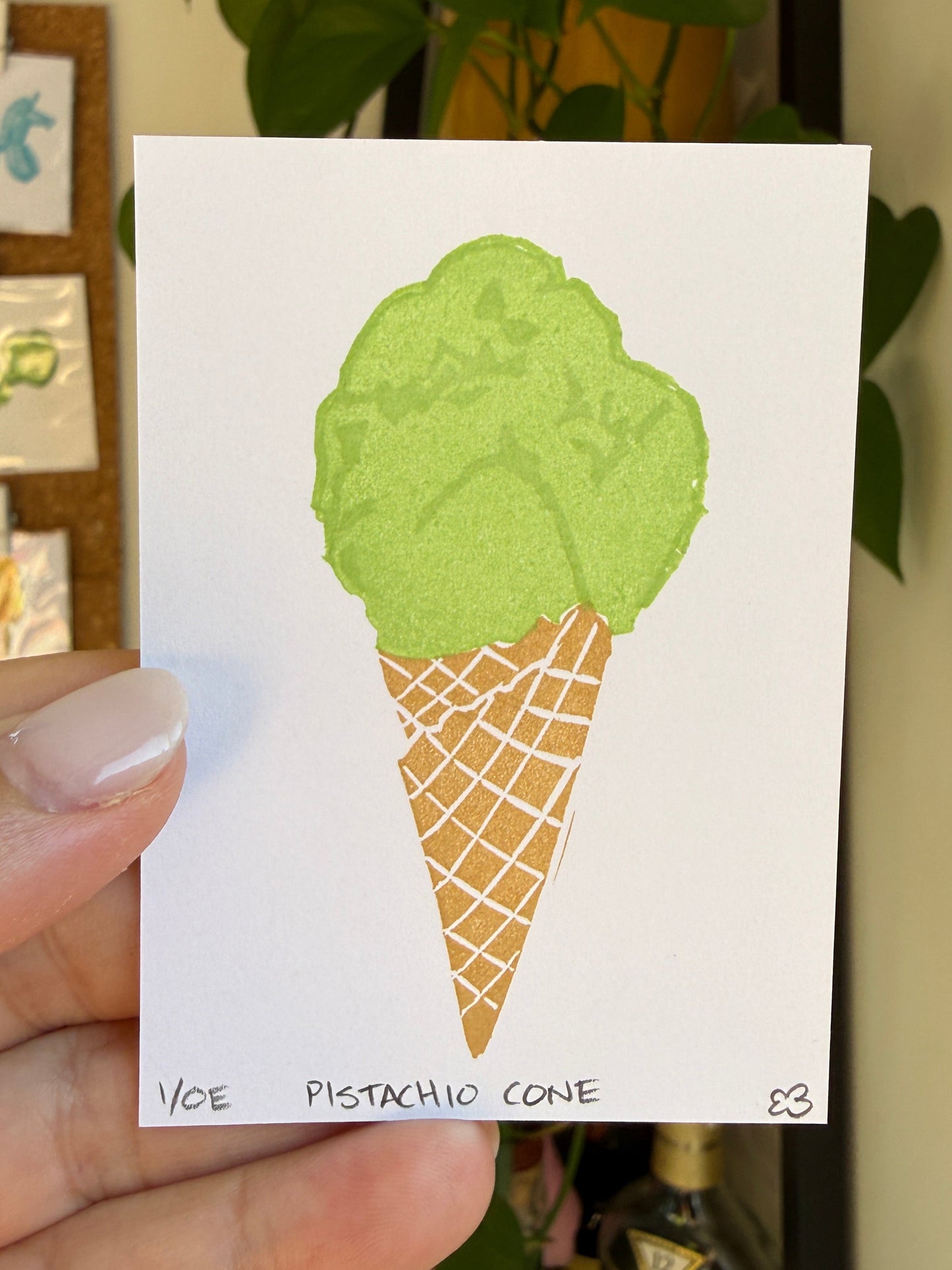 Cone - Original Linocut