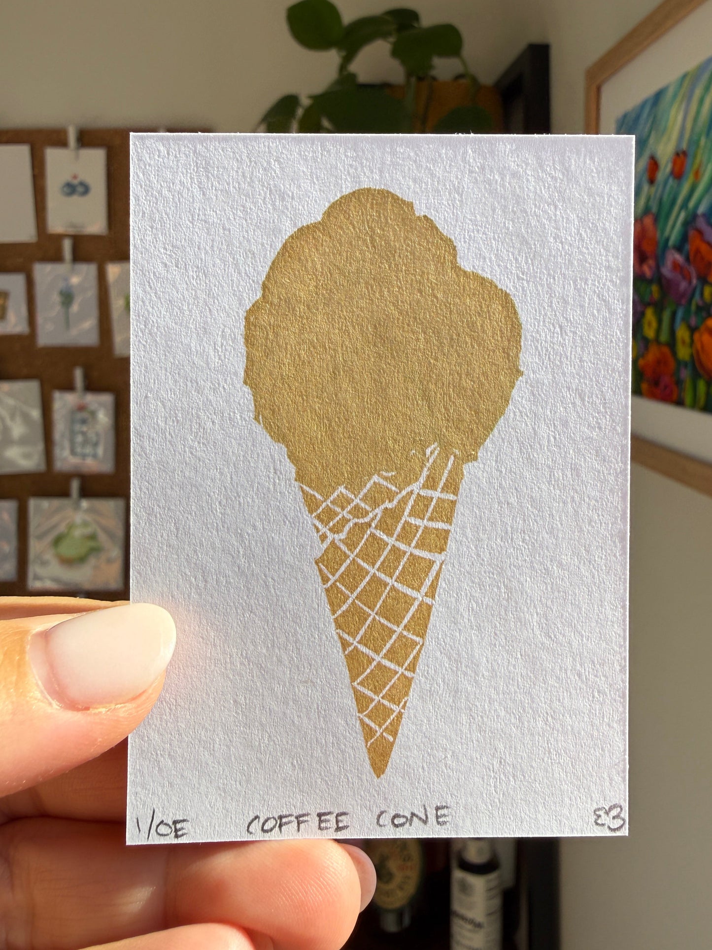 Cone - Original Linocut