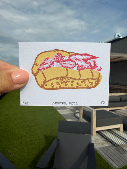 Lobster Roll - Original Linocut
