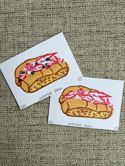Lobster Roll - Original Linocut