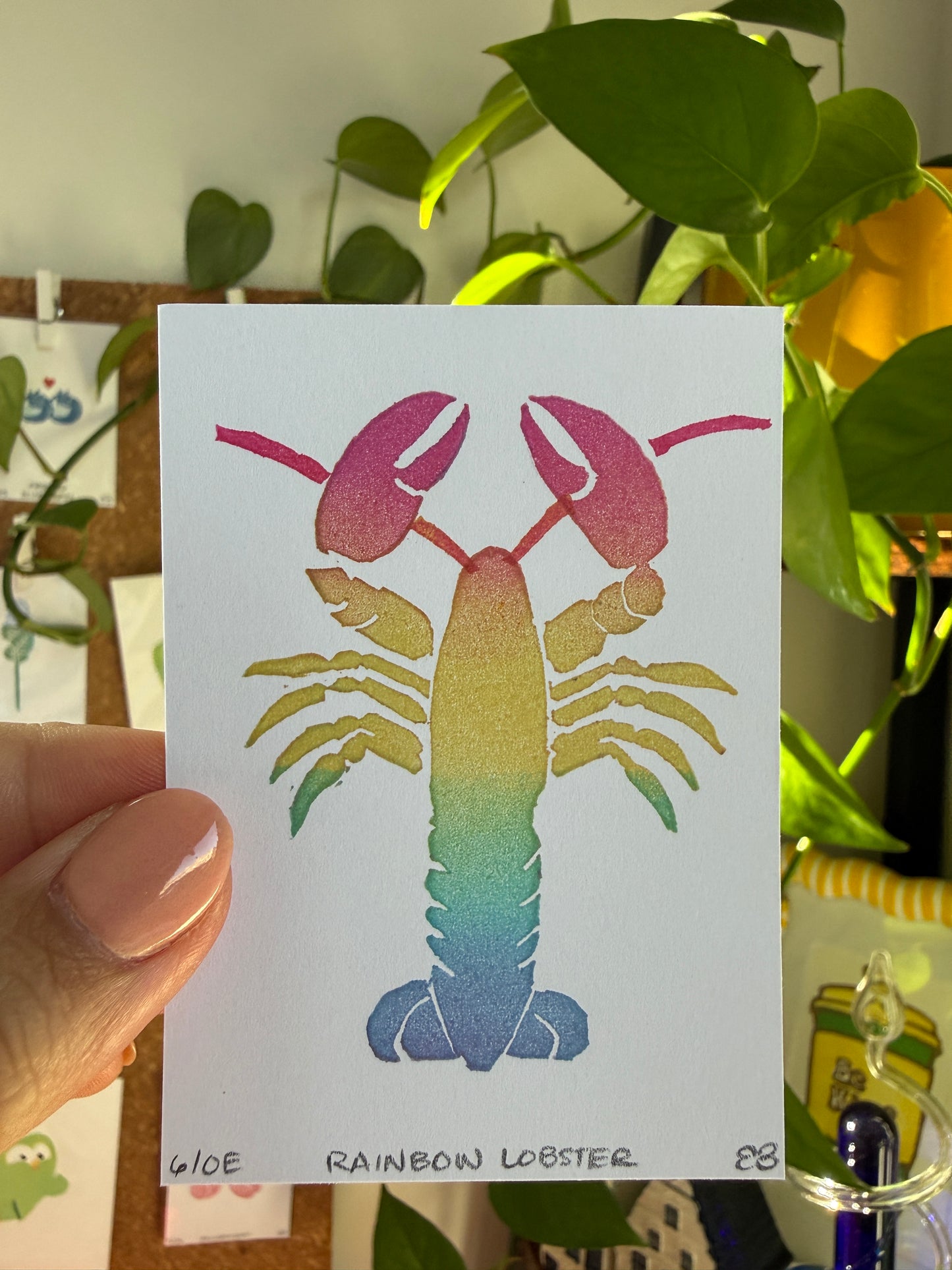 Lobster - Original Linocut